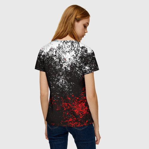 Женская футболка 3D с принтом RED HOT CHILI PEPPERS, вид сзади #2