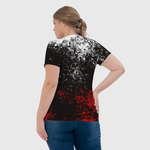 Женская футболка 3D с принтом RED HOT CHILI PEPPERS, вид сзади #2