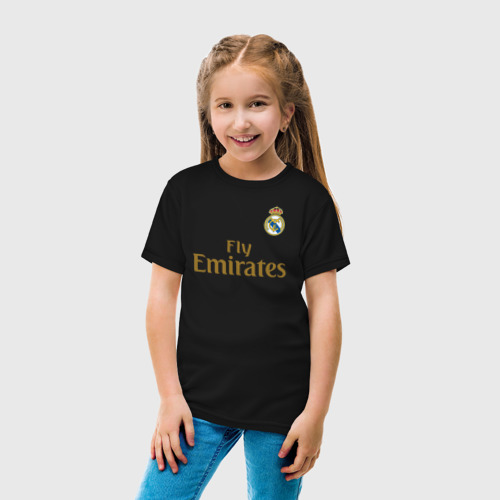 Детская футболка хлопок Азар Форма Реал Мадрид 19-20, цвет черный - фото 5
