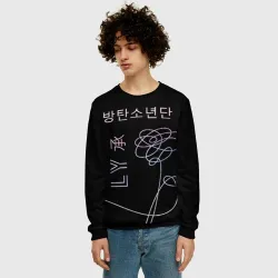 Мужской свитшот 3D BTS Love Yourself - фото 2