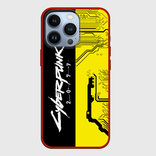 Чехол для iPhone 13 Pro Cyberpunk 2077 4, цвет красный