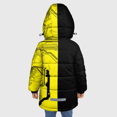 Зимняя куртка для девочек 3D Cyberpunk 2077 4, цвет светло-серый - фото 4