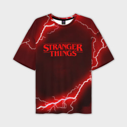 Мужская футболка oversize 3D Stranger things