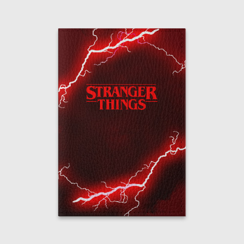 Обложка для паспорта матовая кожа Stranger things