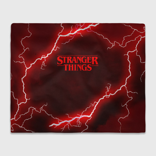 Плед с принтом Stranger things, вид спереди №1