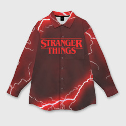 Мужская рубашка oversize 3D Stranger things