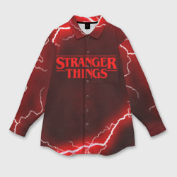 Женская рубашка oversize 3D Stranger things