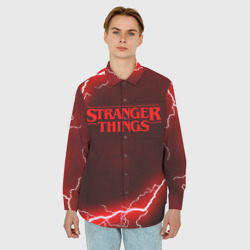 Мужская рубашка oversize 3D Stranger things - фото 2