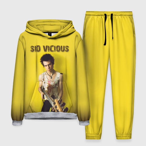 Мужской костюм с толстовкой 3D Sid Vicious, цвет меланж