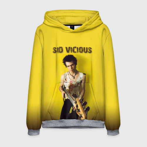 Мужская толстовка 3D Sid Vicious, цвет меланж