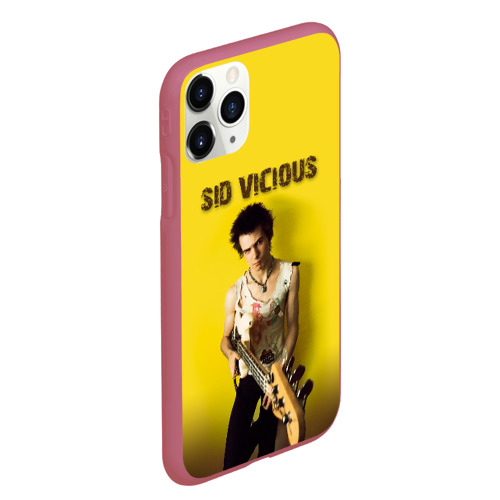 Чехол для iPhone 11 Pro Max матовый Sid Vicious, цвет малиновый - фото 3