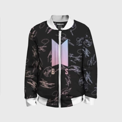 Детский бомбер 3D BTS автографы