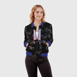 Женский бомбер 3D BTS автографы - фото 2