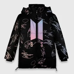 Женская зимняя куртка Oversize BTS автографы