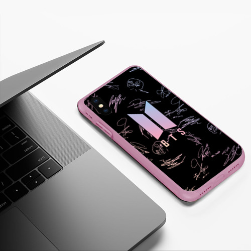 Чехол для iPhone XS Max матовый с принтом BTS АВТОГРАФЫ, фото #5