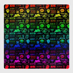 Магнитный плакат 3Х3 Логотипы рок группы