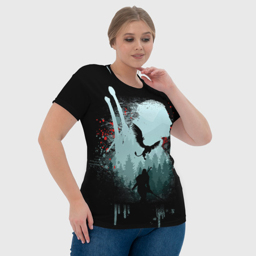 Женская футболка 3D с принтом Ведьмак 3: Дикая Охота, фото #4