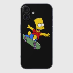 Чехол для iPhone 16 силиконовый с защитой камеры Скейт