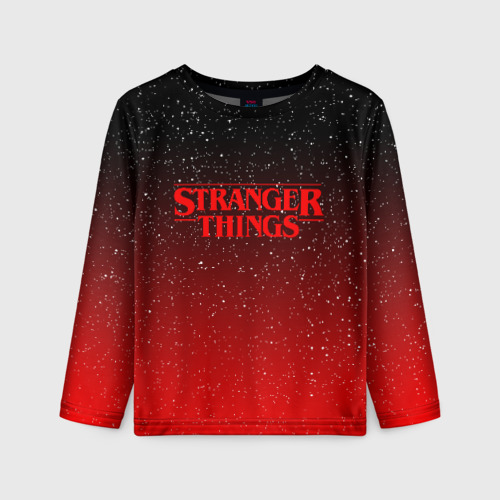 Детский лонгслив 3D STRANGER THINGS | ОЧЕНЬ СТРАННЫЕ ДЕЛА, цвет 3D печать