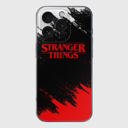 Чехол для iPhone 16 Pro силиконовый с защитой камеры Stranger things Очень странные дела