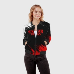 Женский бомбер 3D Stranger things Очень странные дела - фото 2