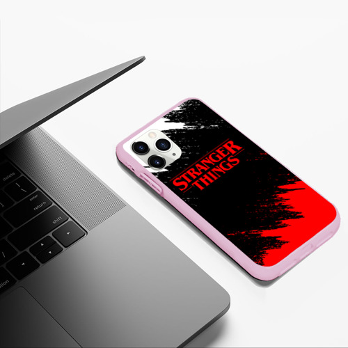 Чехол для iPhone 11 Pro Max матовый Stranger things Очень странные дела, цвет розовый - фото 5