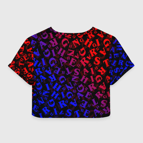 Женская футболка Crop-top 3D STRANGER THINGS, цвет 3D печать - фото 2