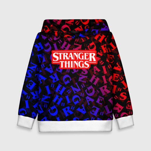 Детская толстовка 3D STRANGER THINGS, цвет белый