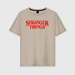 Женская футболка хлопок Oversize Stranger things