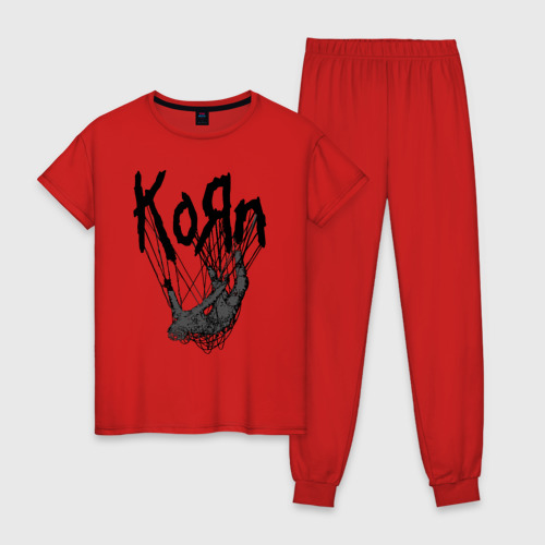 Женская пижама хлопок с принтом Korn: the Nothing, вид спереди #2