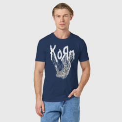 Футболка с принтом Korn: The Nothing для мужчины, вид на модели спереди №2. Цвет основы: темно-синий