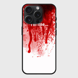Чехол силиконовый для Apple iPhone 15 Pro Мax матовый I'm fine halloween blood costume