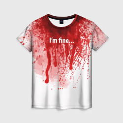 Женская футболка 3D I'm fine
