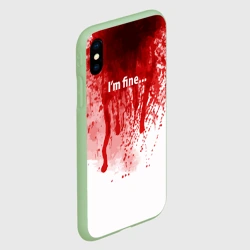 Чехол для iPhone XS Max матовый I'm fine halloween blood costume - фото 2