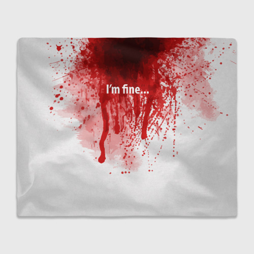 Плед 3D I'm fine halloween blood costume, цвет 3D (велсофт)