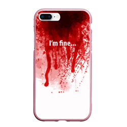 Чехол для iPhone 7Plus/8 Plus матовый I'm fine halloween blood costume