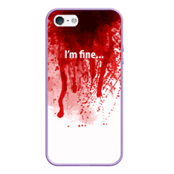 Чехол для iPhone 5/5S матовый I'm fine halloween blood costume