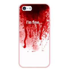 Чехол для iPhone 5/5S матовый I'm fine halloween blood costume