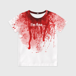 Детская футболка 3D I'm fine halloween blood costume