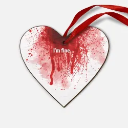 Деревянная игрушка Сердце I'm fine halloween blood costume