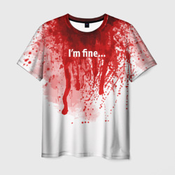 Мужская футболка 3D I'm fine halloween blood costume