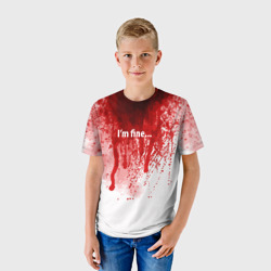 Детская футболка 3D I'm fine halloween blood costume - фото 2