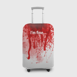 Чехол для чемодана 3D I'm fine halloween blood costume
