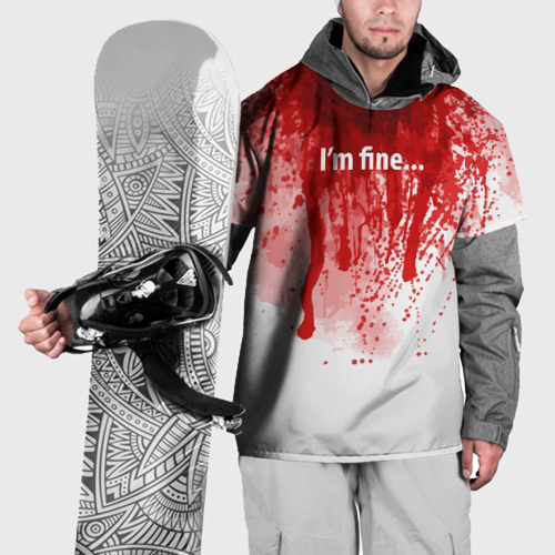 Накидка на куртку 3D I'm fine halloween blood costume, цвет 3D печать