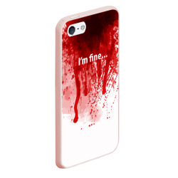 Чехол для iPhone 5/5S матовый I'm fine halloween blood costume - фото 2