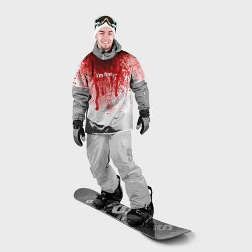 Накидка на куртку 3D I'm fine halloween blood costume, цвет 3D печать - фото 3