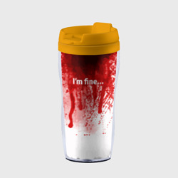 Термокружка-непроливайка I'm fine halloween blood costume