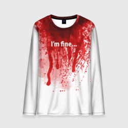 Мужской лонгслив 3D I'm fine halloween blood costume