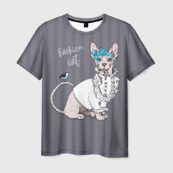 Fashion cat – Мужская футболка 3D с принтом купить со скидкой в -26%