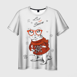 Let it snow - white rat – Мужская футболка 3D с принтом купить со скидкой в -26%